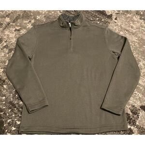 Aspen Cord Fleece 1/4 Zip Pullover Sweater Green Performance | Men’s sz XL